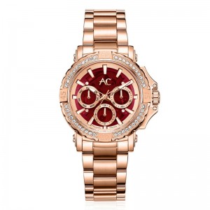 Alexandre Christie AC 9205 Rosegold Red Diamond Ring Lady BFBRGREDR